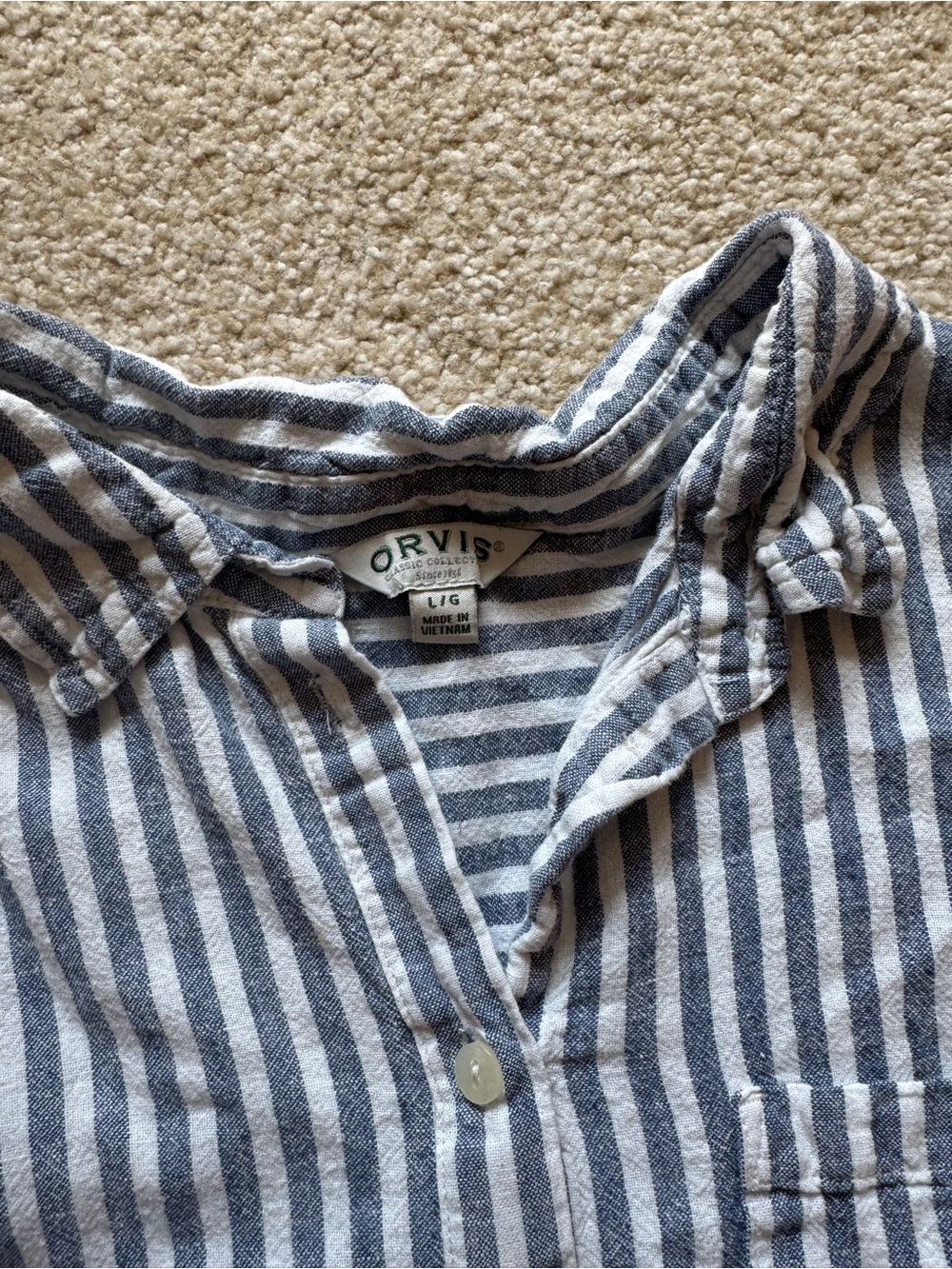 Orvis Striped Button Down - Picture 2 of 3